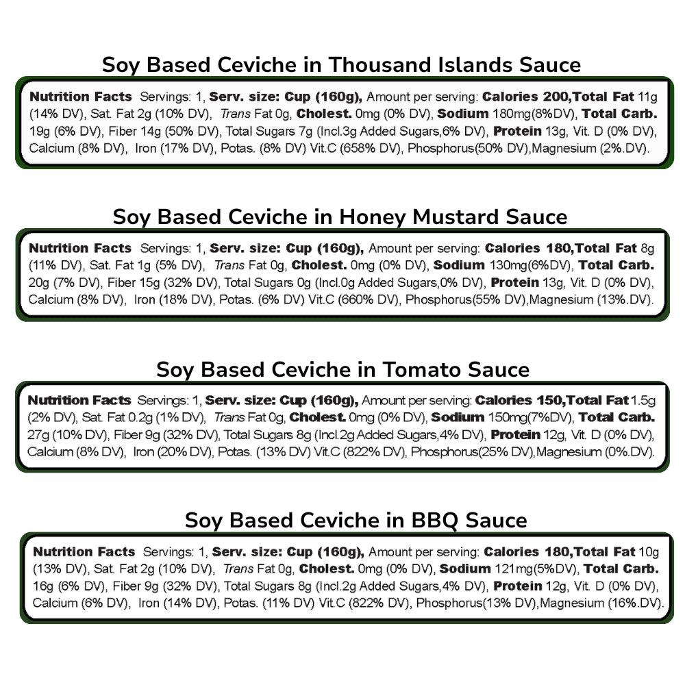Soy-Based Ceviche Variety Pack (4 Flavors)